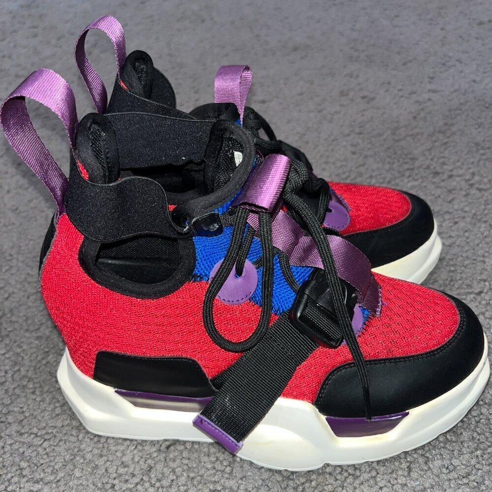 ANTHONY WANG Mulberry-02 Colorful Y2K Chunky Platform Sneakers EUC - Women's 7.5 - Picture 3 of 14